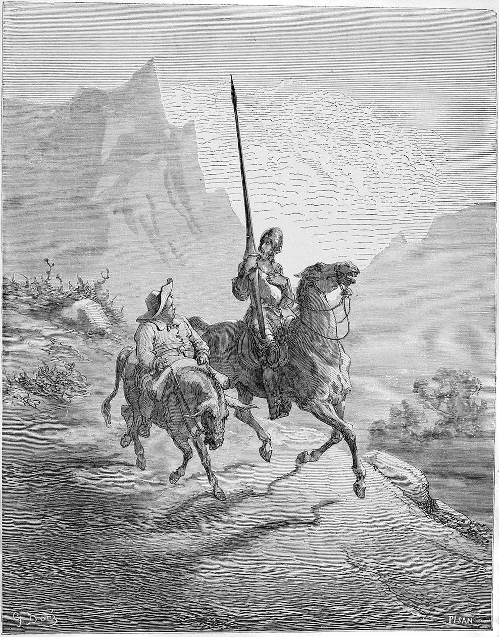 Illustration zum Buch Don Quijote de la Mancha von M. de Cervantes, 1863 von Gustave Dore