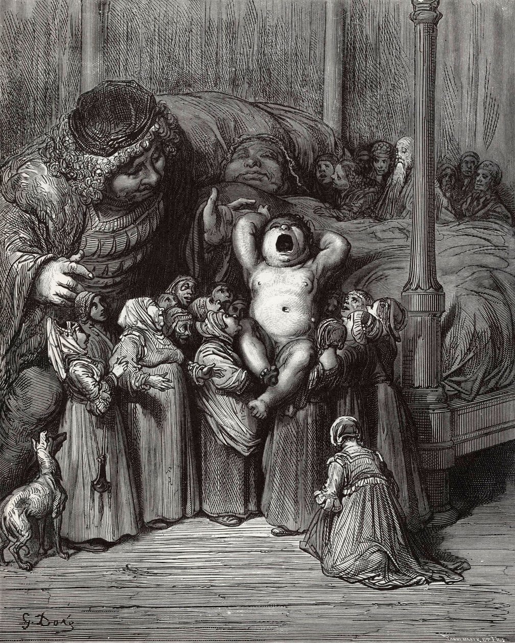 Illustration zum Buch Gargantua und Pantagruel von Rabelais von Gustave Dore
