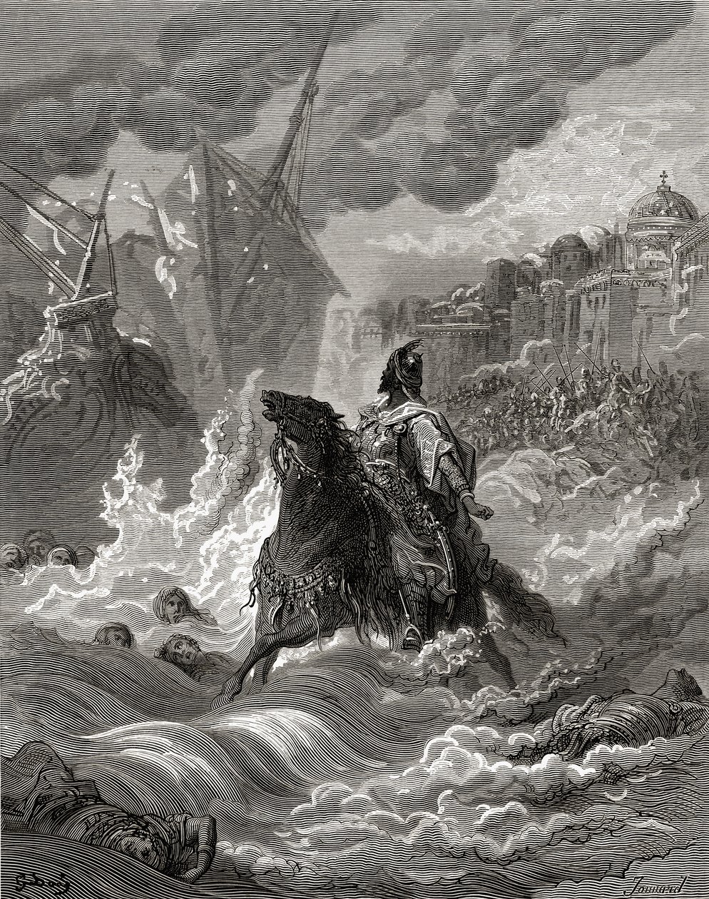 Mohammed II. (1432-81) vor Konstantinopel im Jahr 1453, Illustration aus 