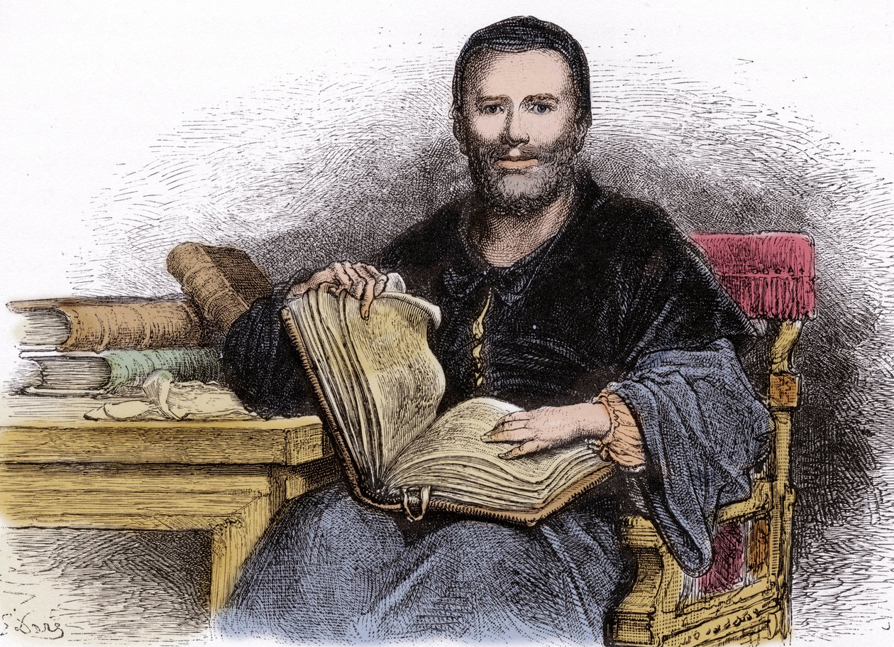 Porträt von Rabelais - Illustration aus 
