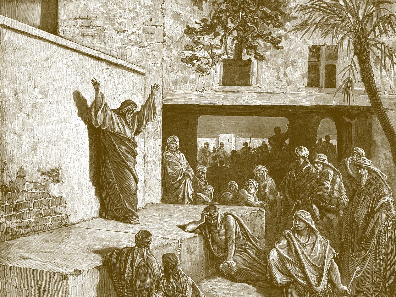 Prophet Micha, Gravur von Gustave Doré - Bibel von Gustave Dore