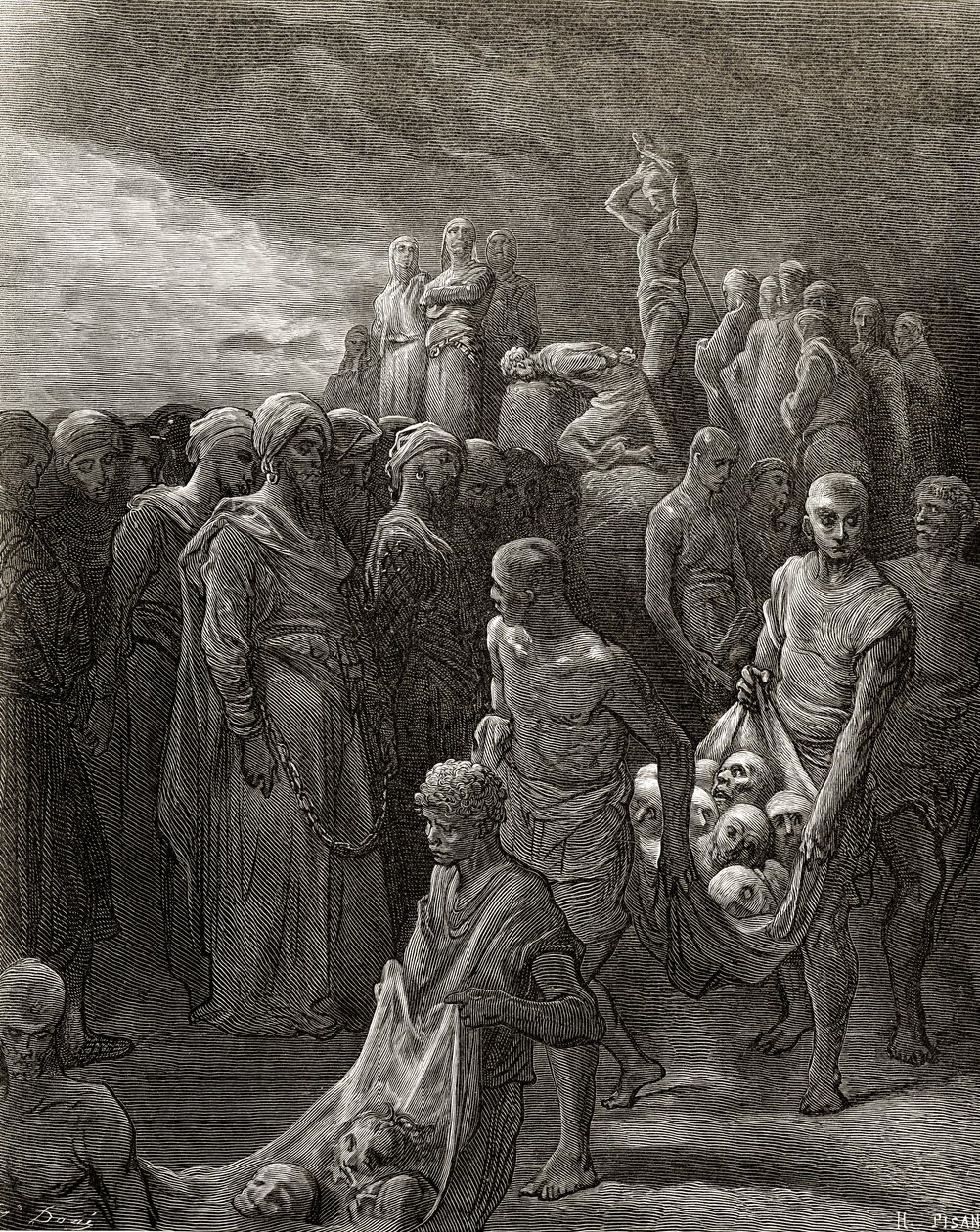 Richard I. (1157-99) Löwenherz massakriert Gefangene als Vergeltung, Illustration aus 
