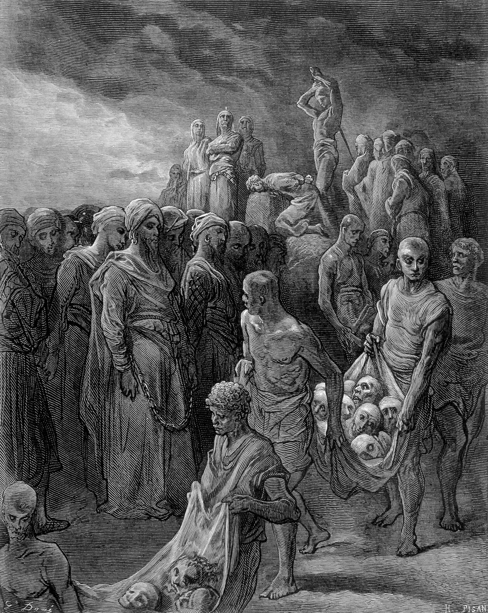 Richard ließ die Gefangenen hinrichten - Gravur von Gustave Doré von Gustave Dore