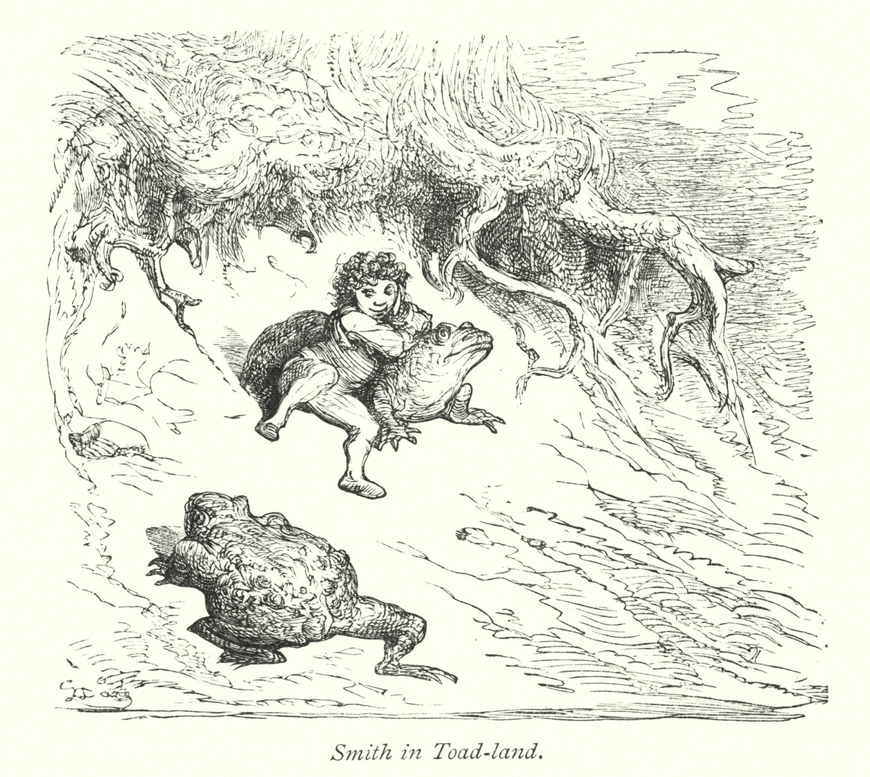 Smith im Krötenland (Gravur) von Gustave Dore