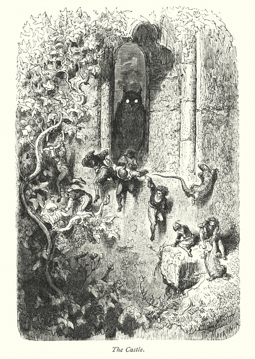 Das Schloss (Gravur) von Gustave Dore