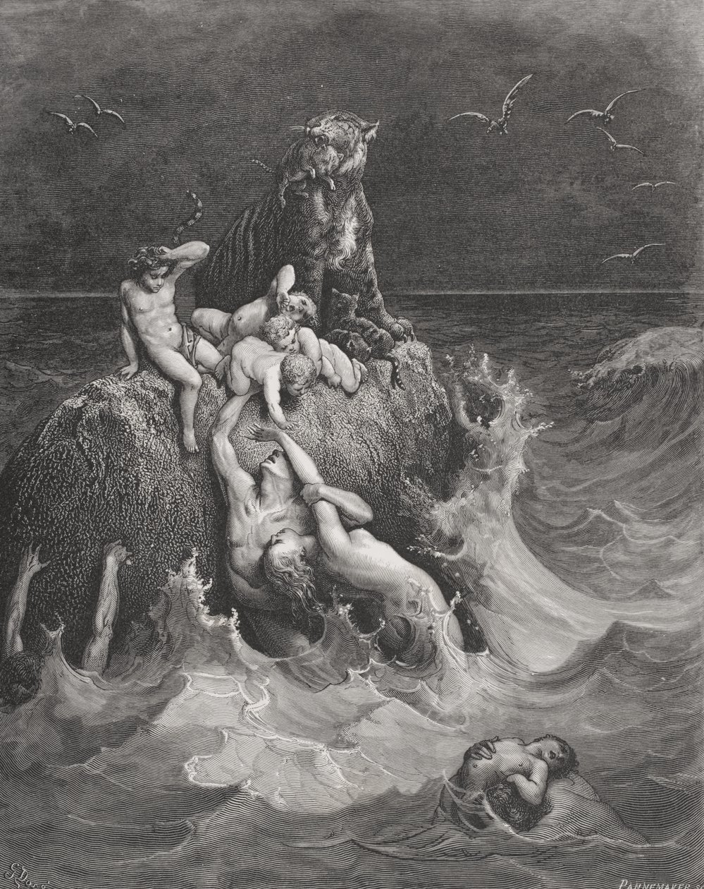 Die Sintflut, Illustration aus Dores 