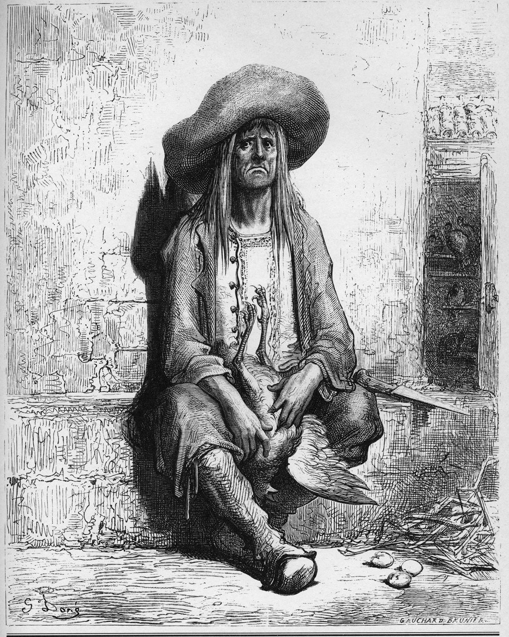 Die Gans, die goldene Eier legte - aus "Fabeln" von Jean de La Fontaine von Gustave Dore