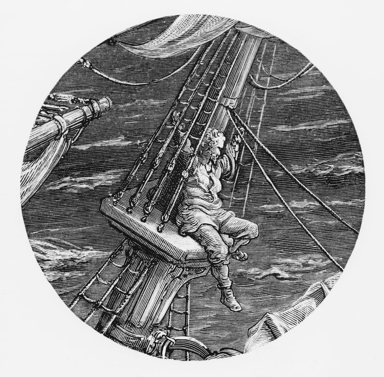 Der Seemann auf dem Achterdeck des Schiffes, Szene aus 