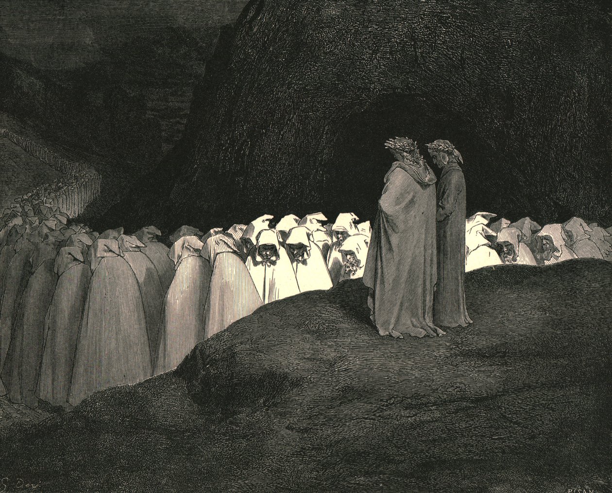 Toskaner...verschmähe nicht, uns zu belehren, wer du bist, ca. 1890 von Gustave Dore