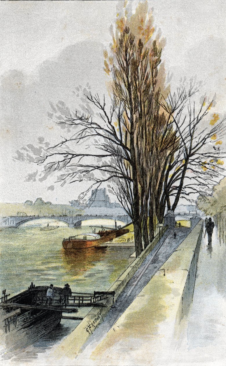Blick auf die Solferino-Brücke vom Quai d