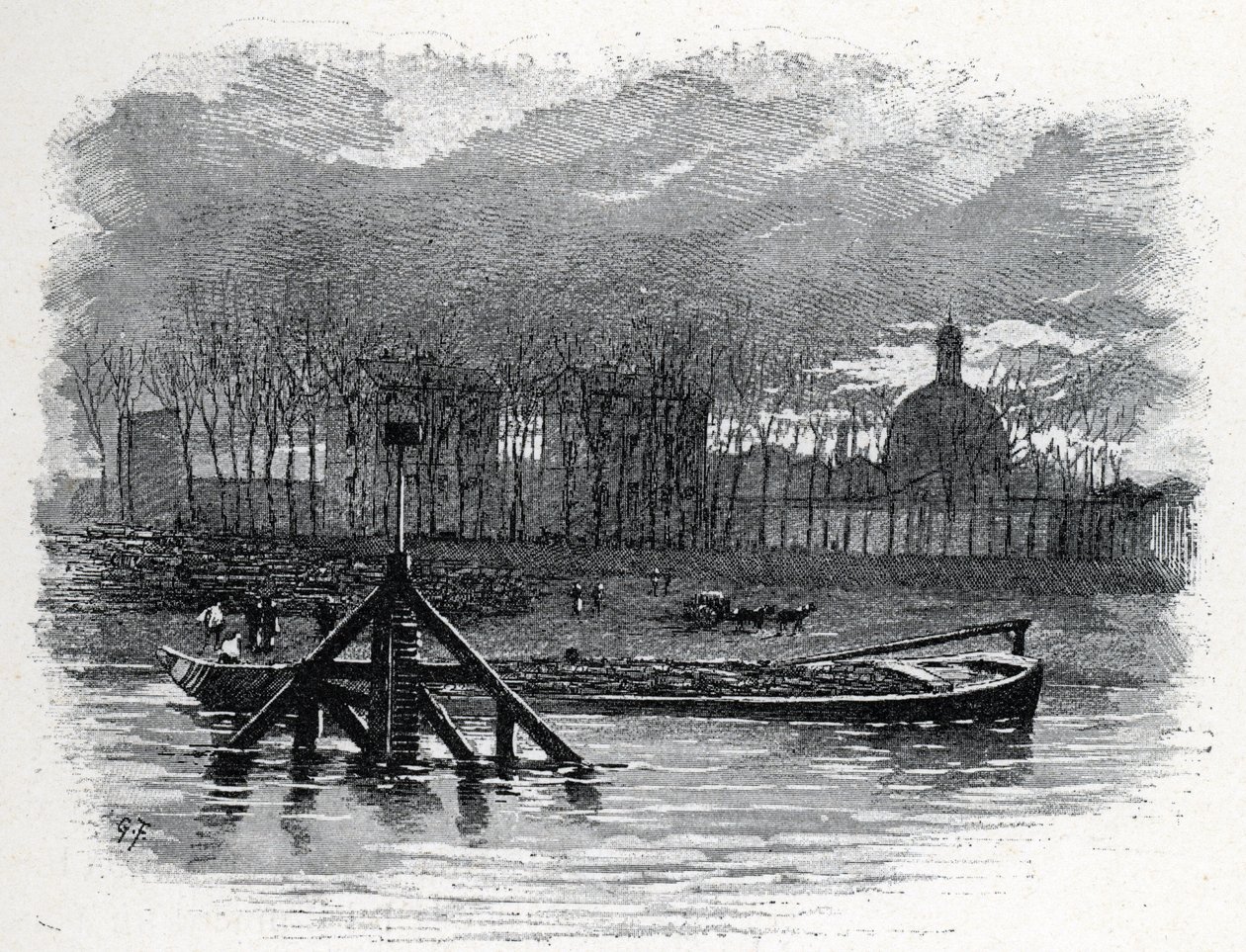 Ansicht des Wasserkrans von Quai d