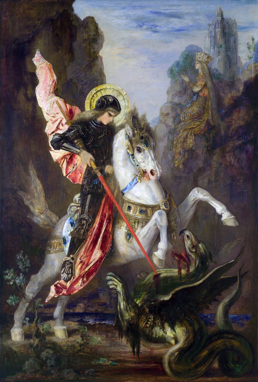 Saint-Georges und der Drache von Gustave Moreau