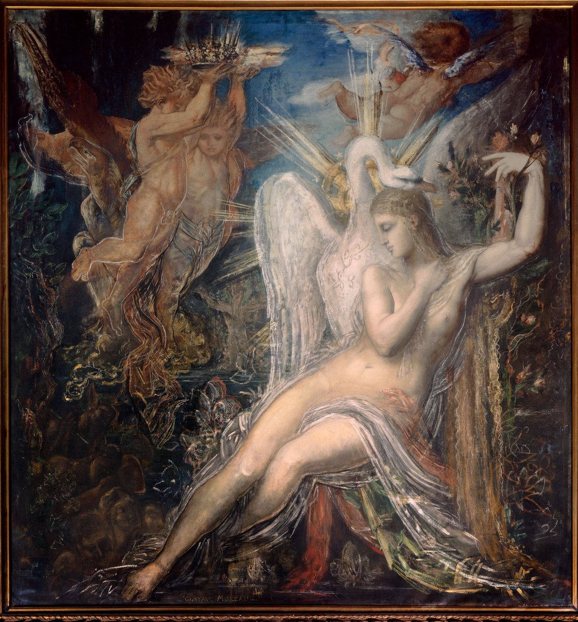 Leda und der Schwan von Gustave Moreau