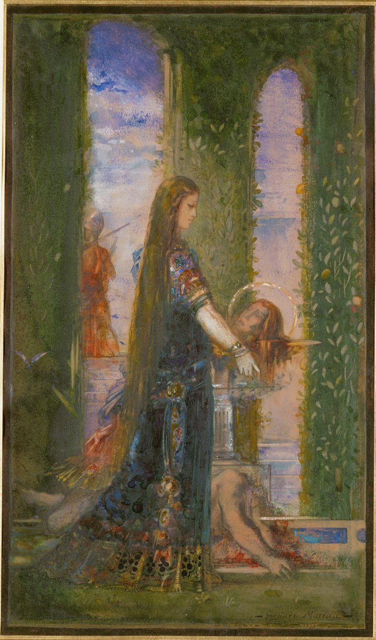 Salome im Garten oder Salome trägt den Kopf von Johannes dem Täufer von Gustave Moreau