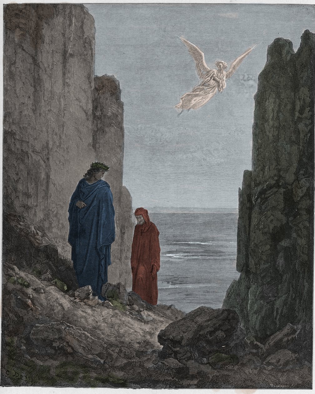 Purgatorio, Canto 19: Die Dichter steigen in den fünften Kreis auf, Illustration aus Die Göttliche Komödie von Dante Alighieri, 1885 von Gustave after Dore