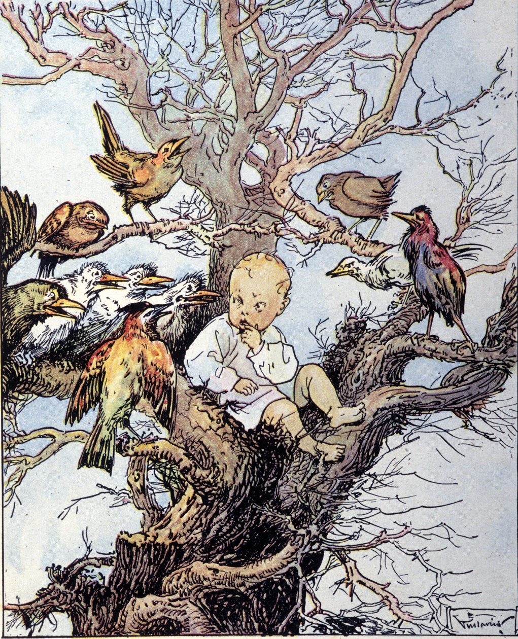 Illustration für „La storia di Peter Pan“, Märchen von James Matthew Barrie von Gustavo Gustavino Rosso