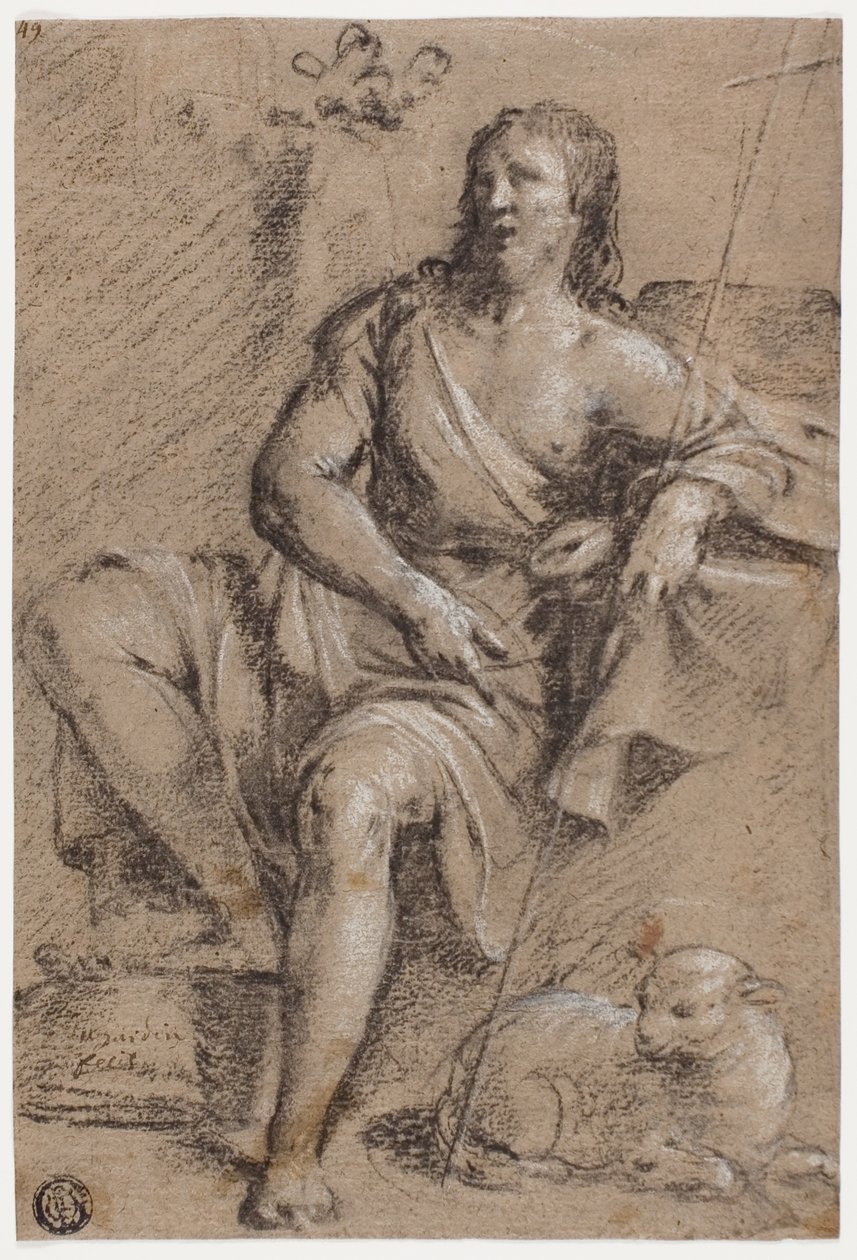 Johannes der Täufer oder Christus der Gute Hirte von Guy Francois
