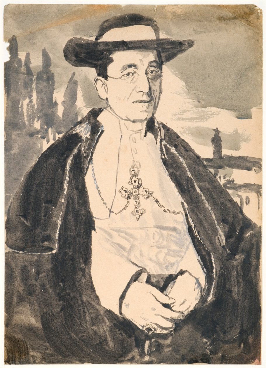Papst Benedikt XV. von Gwen John