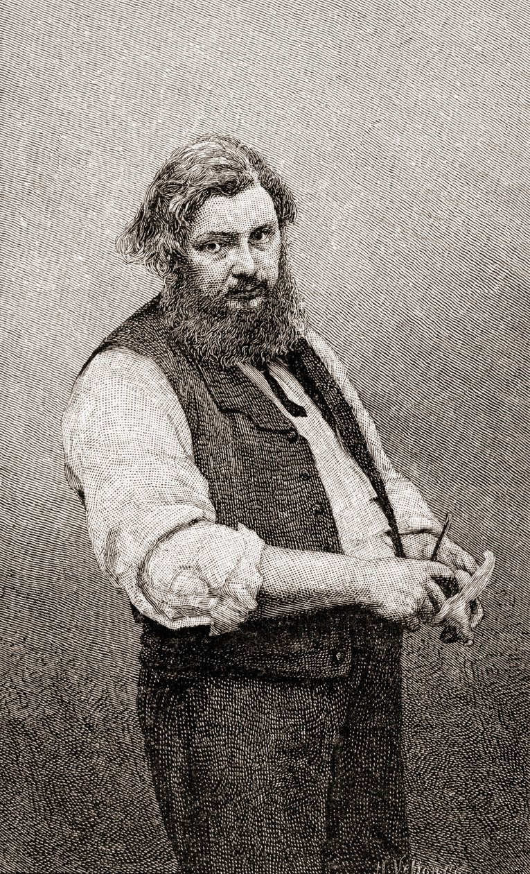 Jean Désiré Gustave Courbet, aus The Century Illustrated Monthly Magazine, veröffentlicht 1884 von H. Velten