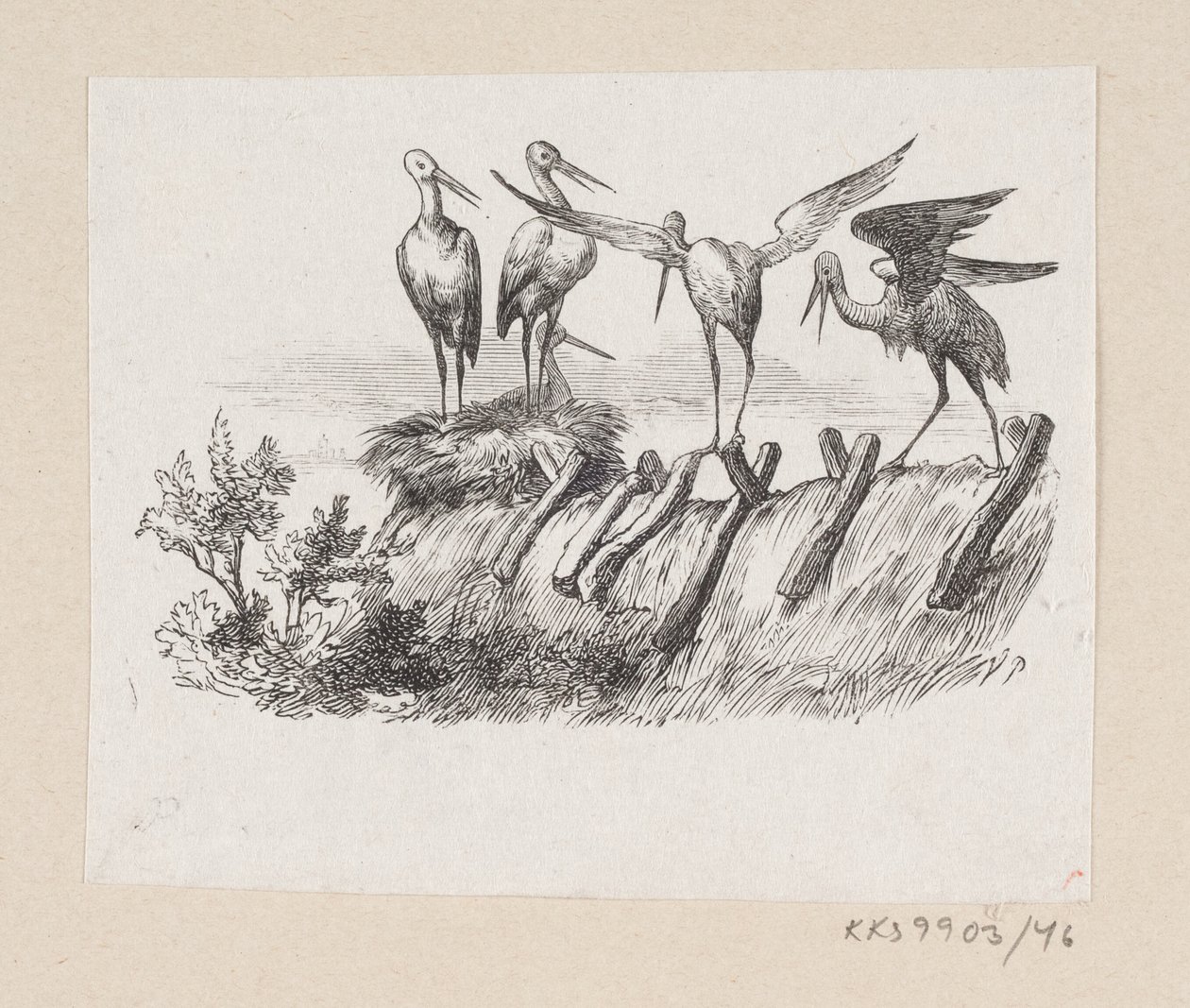 Illustration zu "Die Störche" in H.C. Andersen, "Märchen und Geschichten", Band 1 von H.P. Hansen