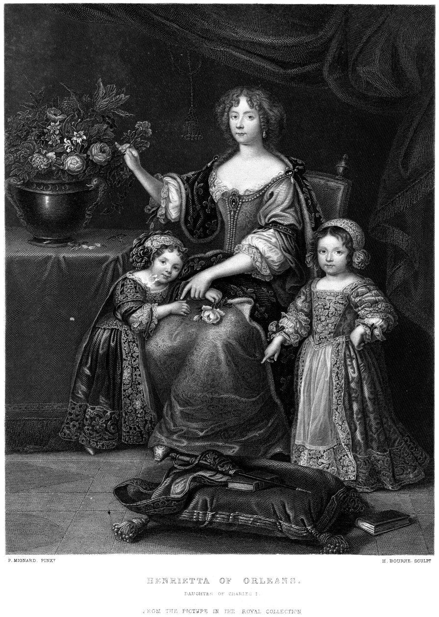 Henrietta von Orléans, Tochter von Charles I. von H. Bourne