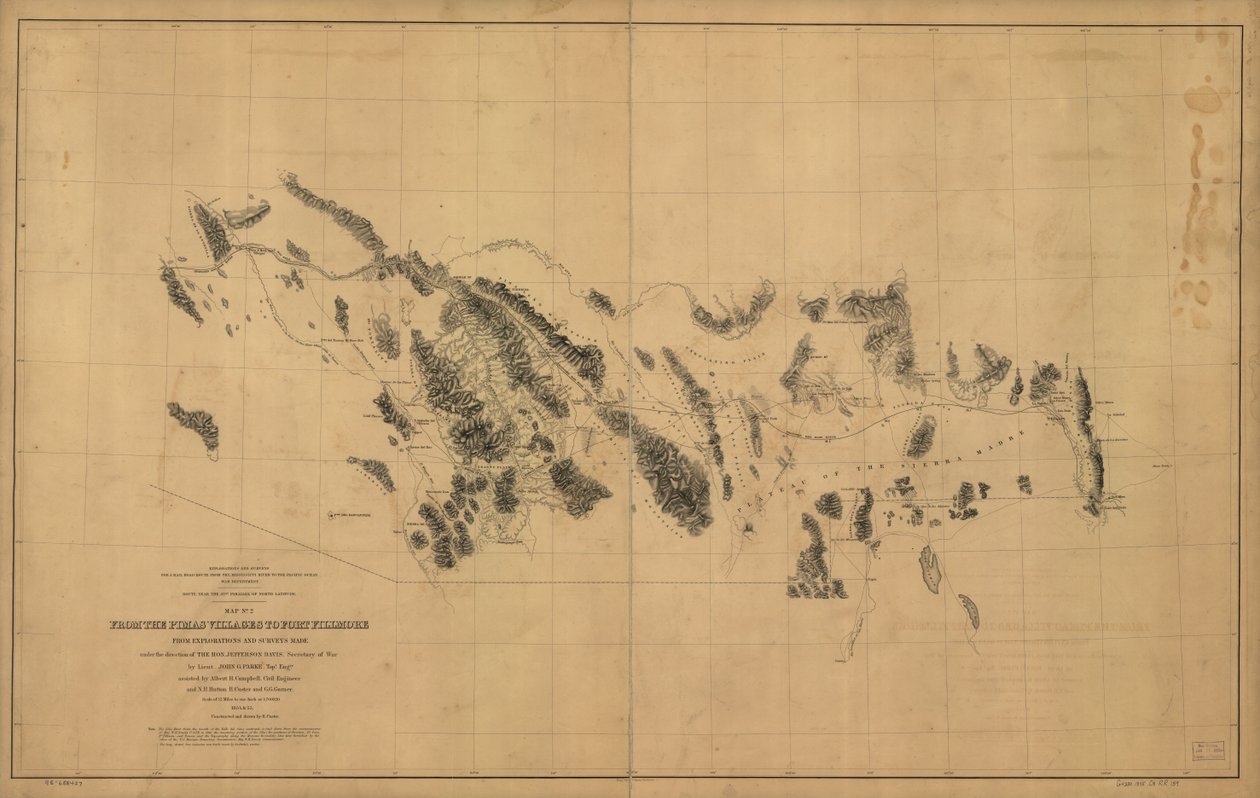 Von den Pimas-Dörfern bis Fort Fillmore: aus Erkundungen und Vermessungen von H.; Davis Custer