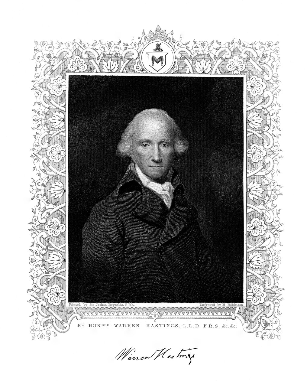 Warren Hastings, englischer Verwalter in Indien, 19. Jahrhundert von H. Robinson