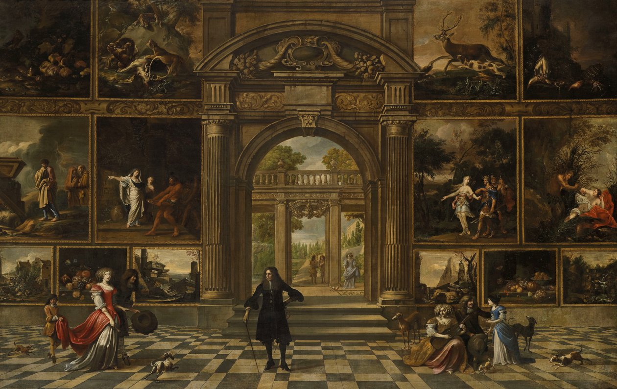 Das Innere einer Gemäldegalerie von H. and Ehrenberg W. van Janssens