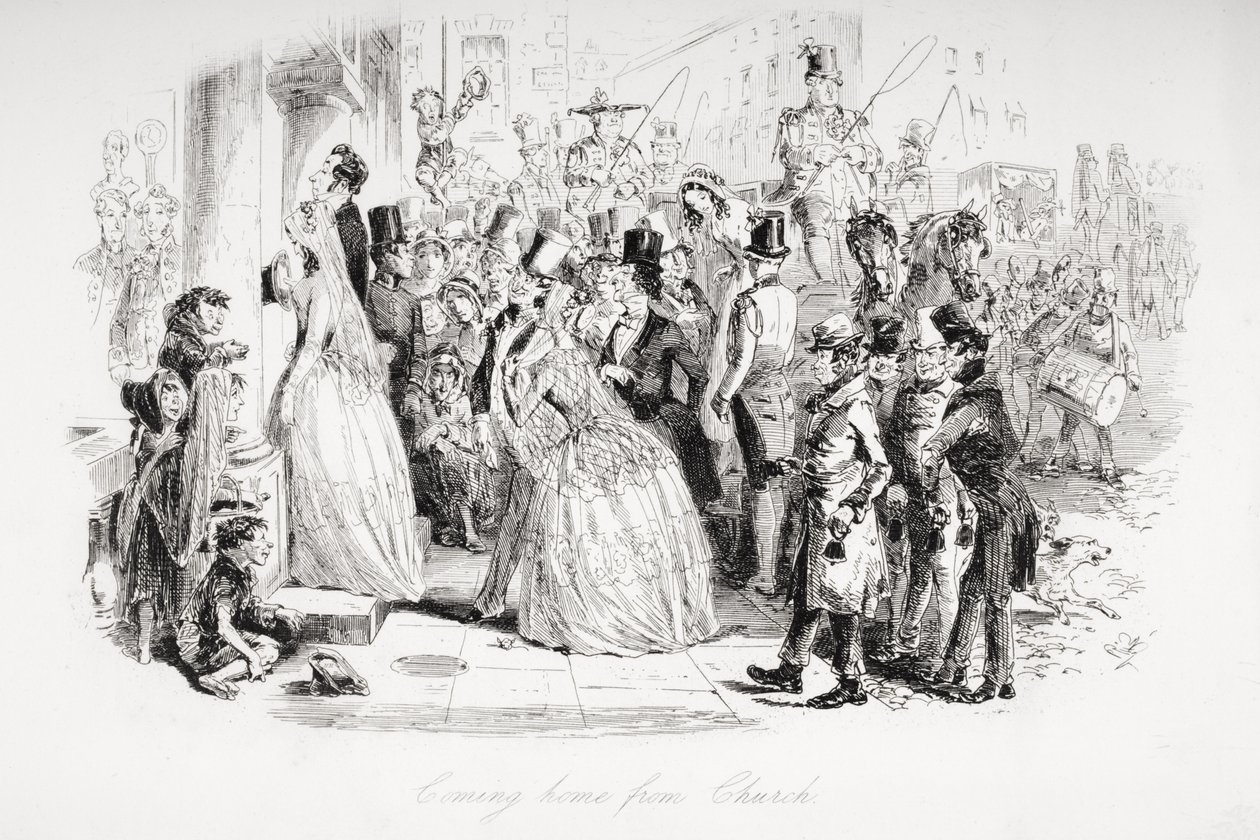 Nach Hause kommen von der Kirche, Illustration aus 