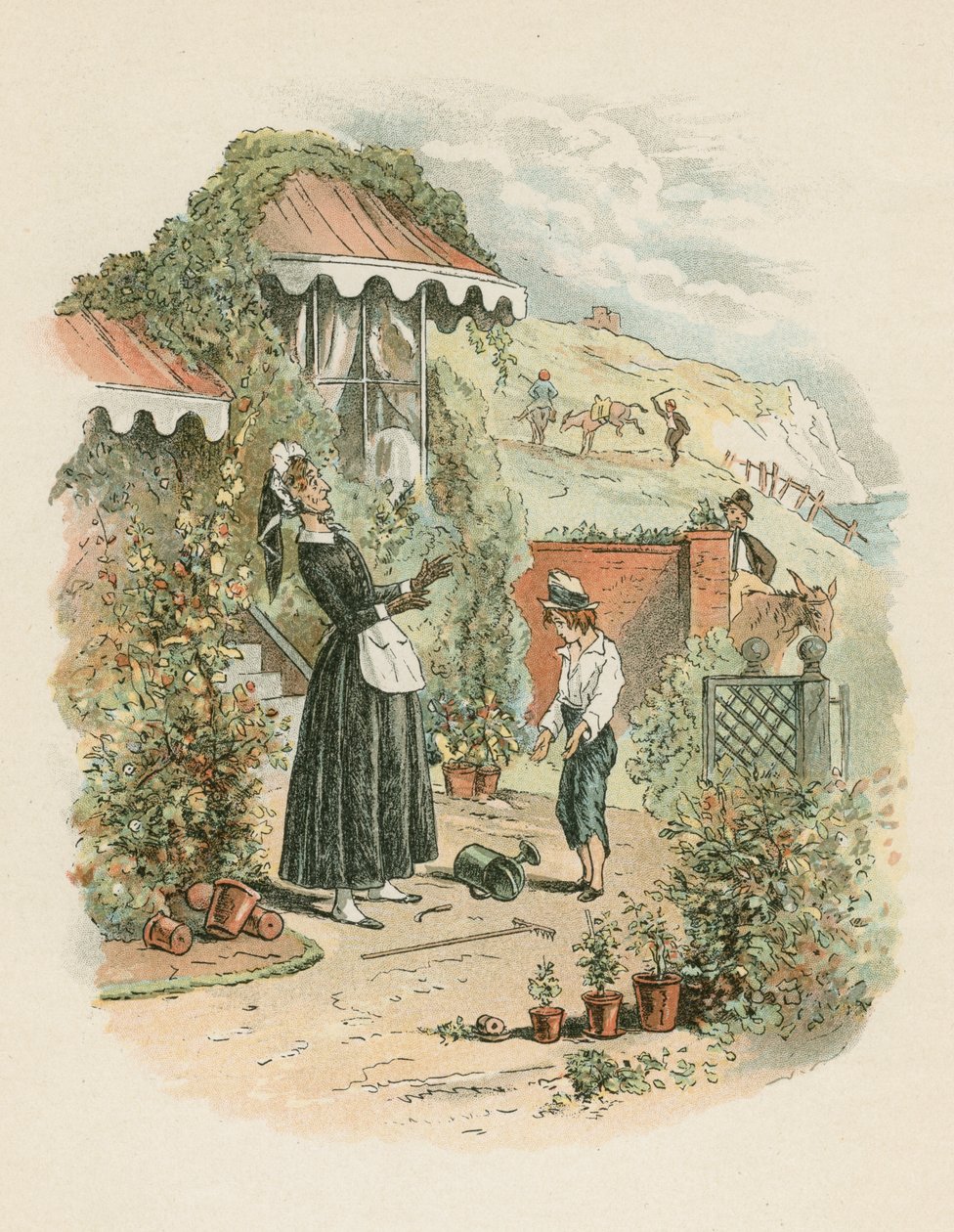 Szene aus David Copperfield von Charles Dickens, 1849-1850 von Hablot Knight Browne