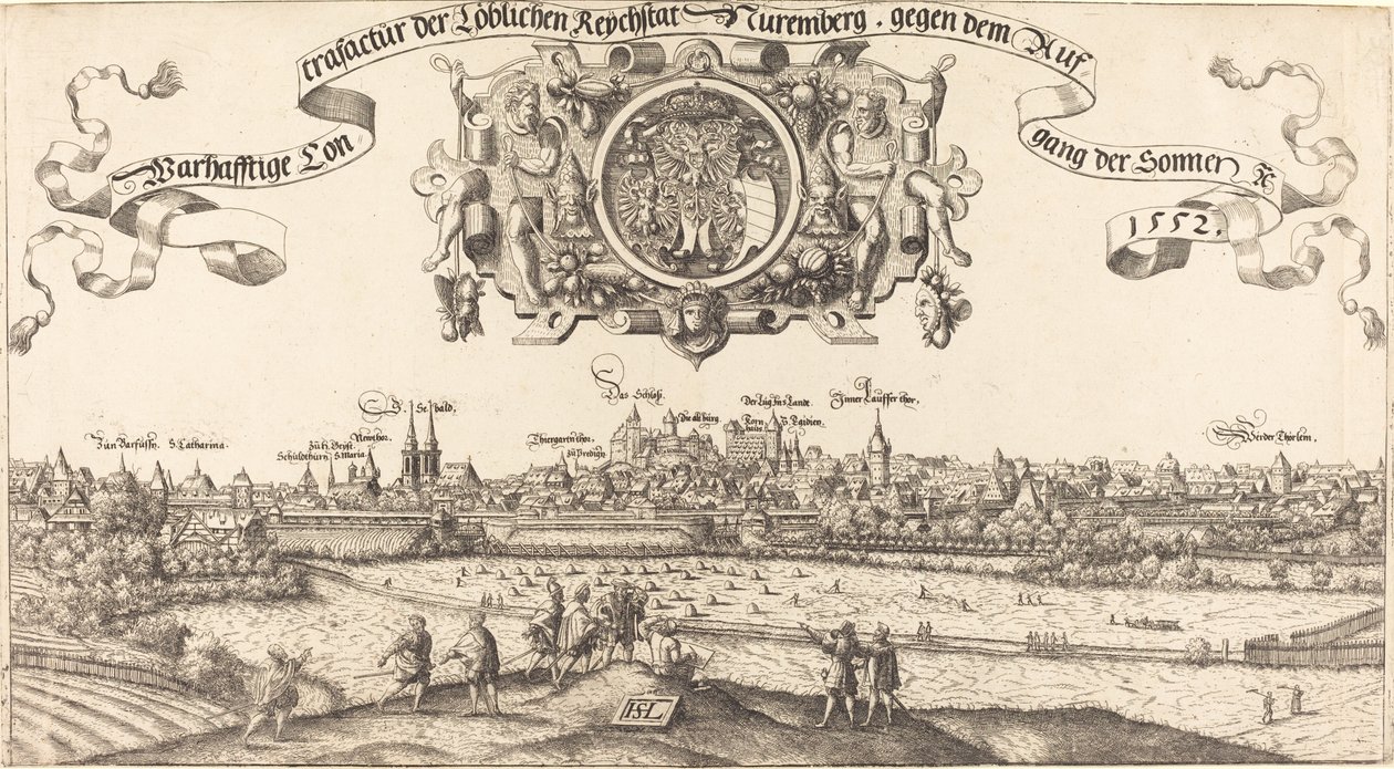 Ansicht von Nürnberg von Osten [Mittelteil] von Hanns Lautensack