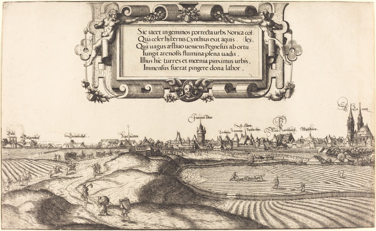 Ansicht von Nürnberg von Osten [linker Abschnitt] von Hanns Lautensack