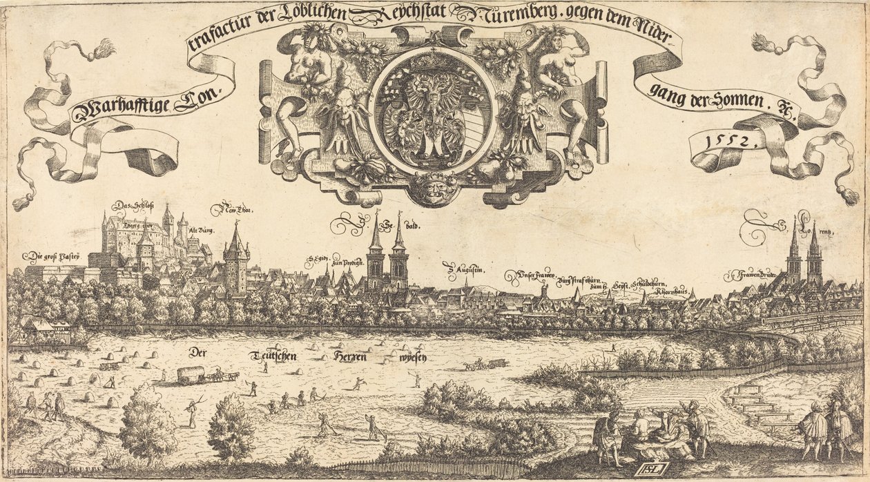 Ansicht von Nürnberg von Westen [Mittelteil] von Hanns Lautensack