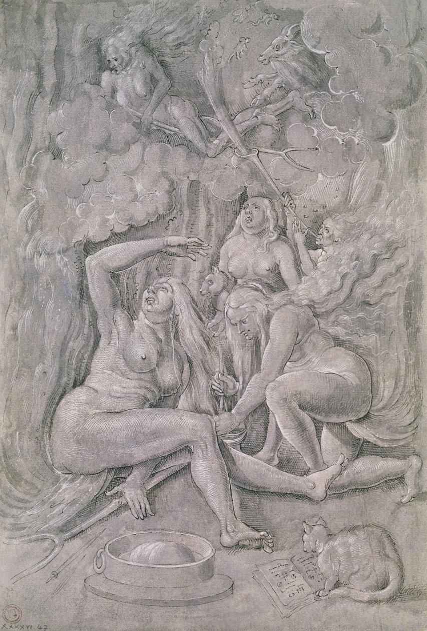 Hexensabbat, ca. 1515 von Hans Baldung Grien