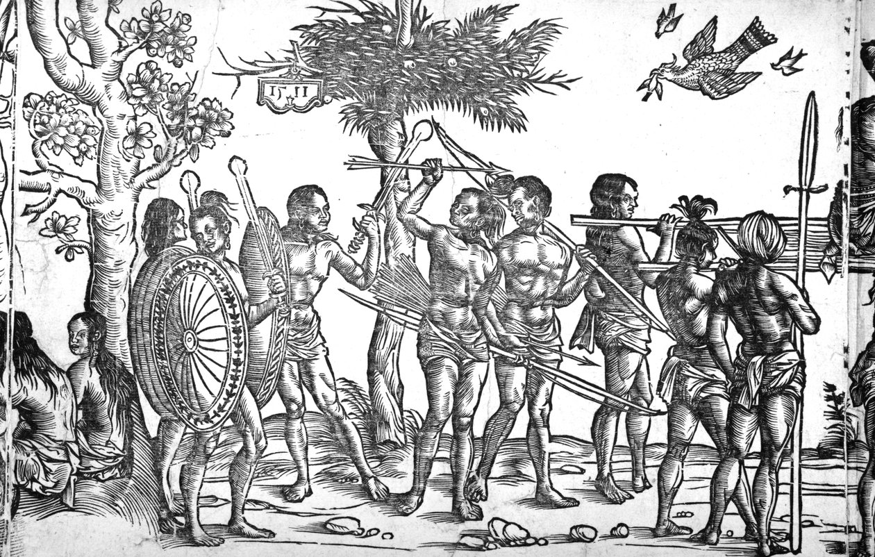 Der Kunig von Gutzin, Druck von George Glockendon, 1511 von Hans Burgkmair