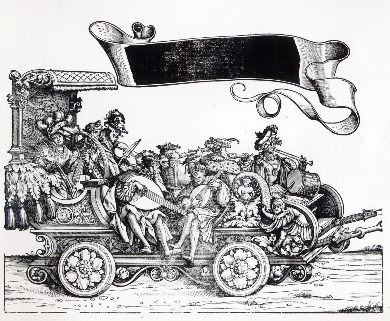 Szene aus Maximilians Triumphzug, ca. 1516-18 von Hans Burgkmair