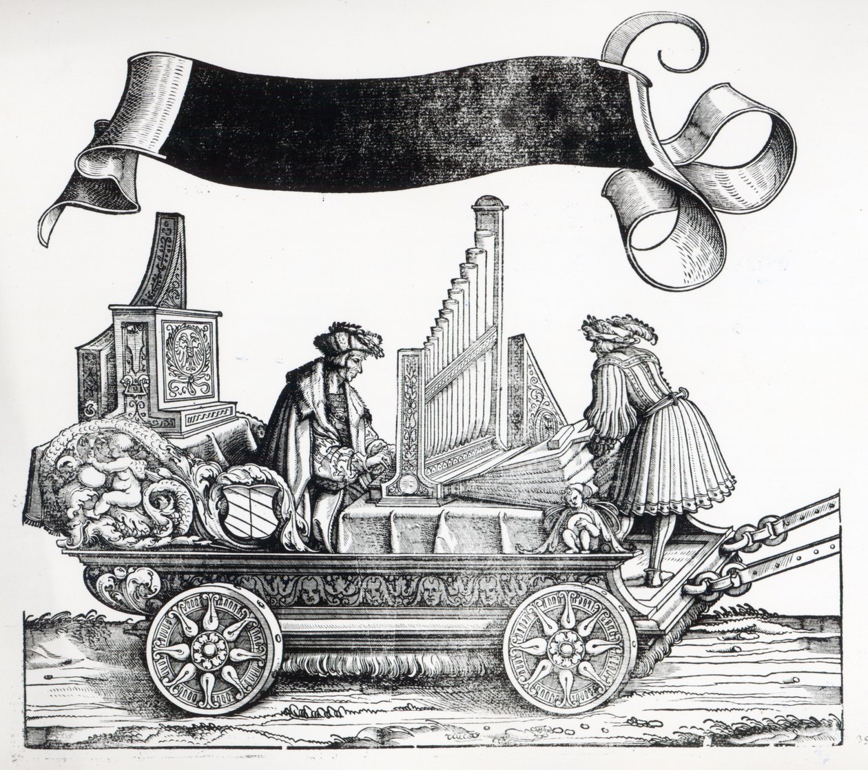 Szene aus Maximilians Triumphzug, ca. 1516-18 von Hans Burgkmair