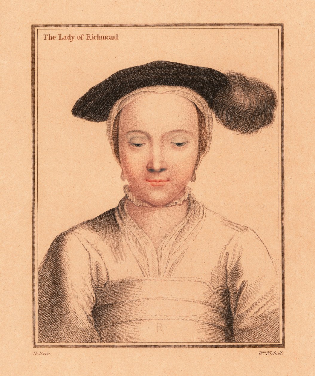 Mary FitzRoy, Herzogin von Richmond und Somerset, 1812 (Gravur) von Hans (after) Holbein the Younger