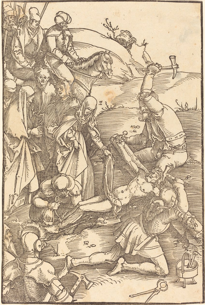 Christus ans Kreuz genagelt von Hans Baldung Grien
