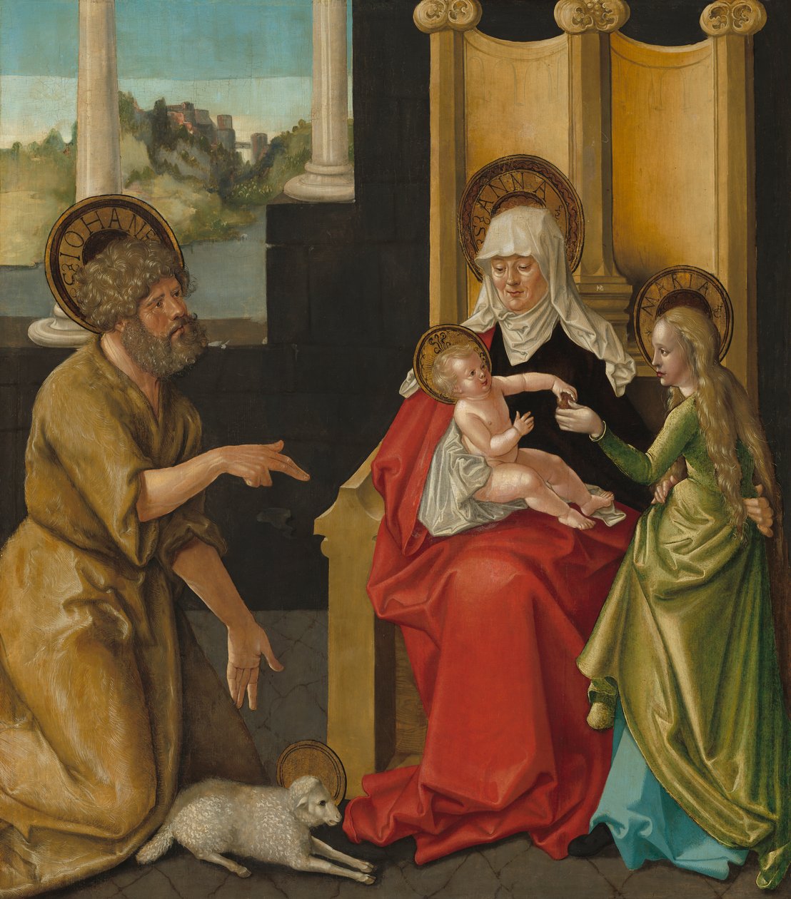 Heilige Anna mit dem Christkind, der Jungfrau und Johannes dem Täufer, ca. 1511 von Hans Baldung Grien