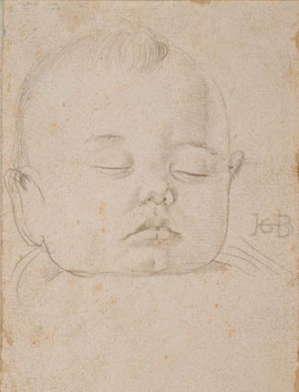 Der Kopf eines schlafenden Jungen, en face von Hans Baldung Grien
