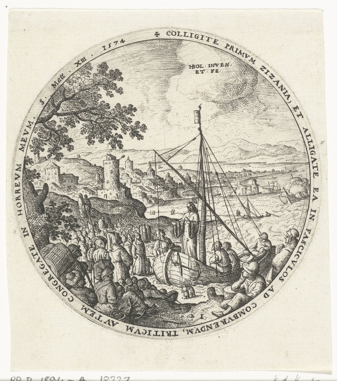 Christus predigt am Ufer des Sees von Hans Bol