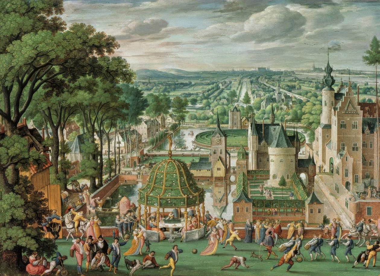 Parklandschaft mit Schloss von Hans Bol