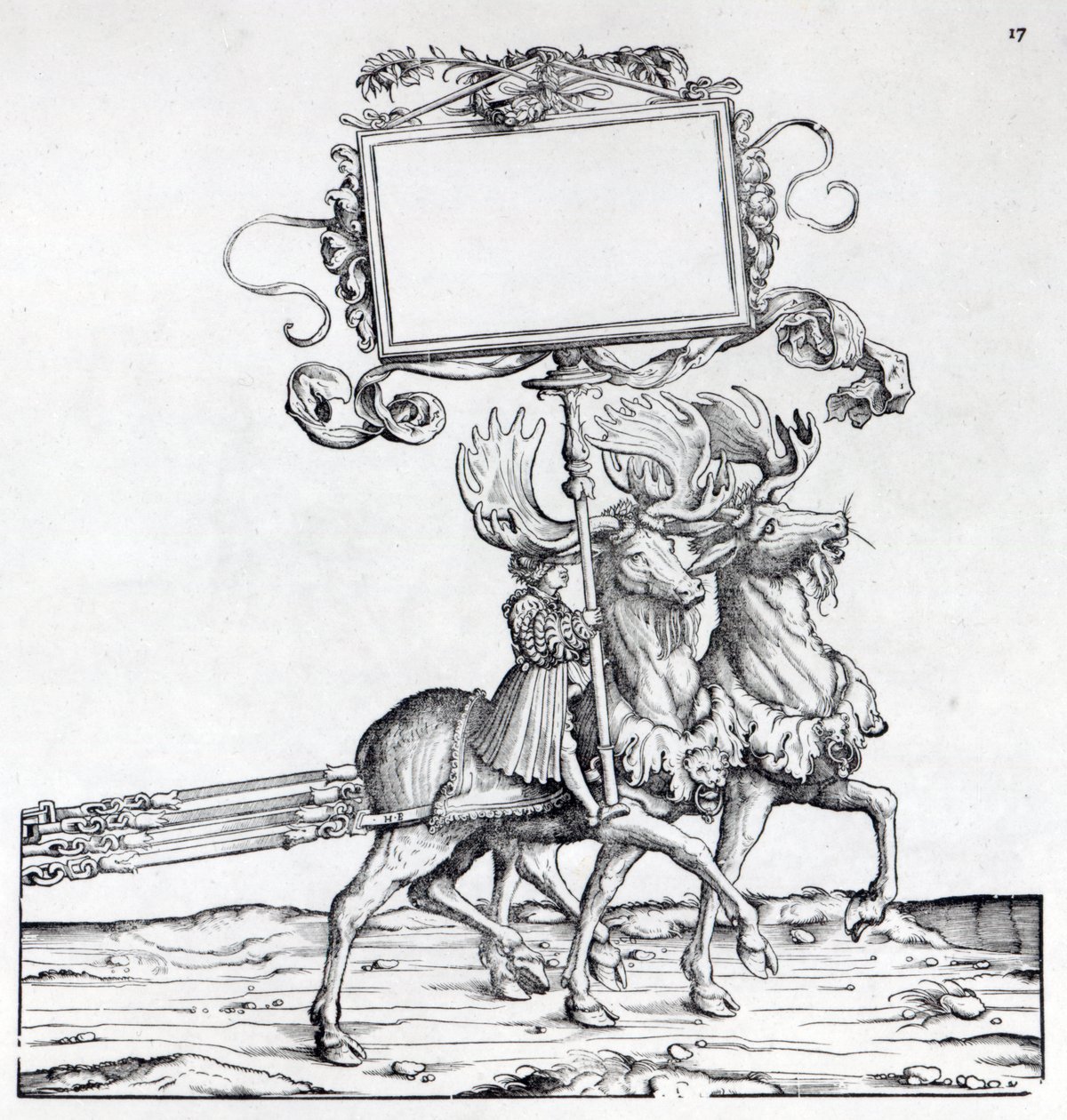 Szene aus Maximilians Triumphzug, um 1516-18 von Hans Burgkmair