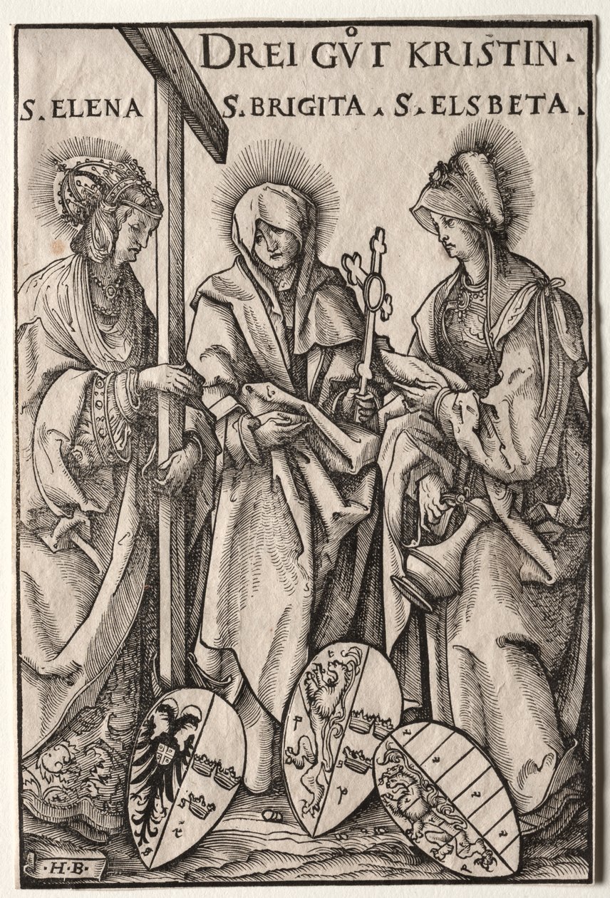 Die drei christlichen Heldinnen: Heilige Helena, Brigitta und Elisabeth von Hans Burgkmair