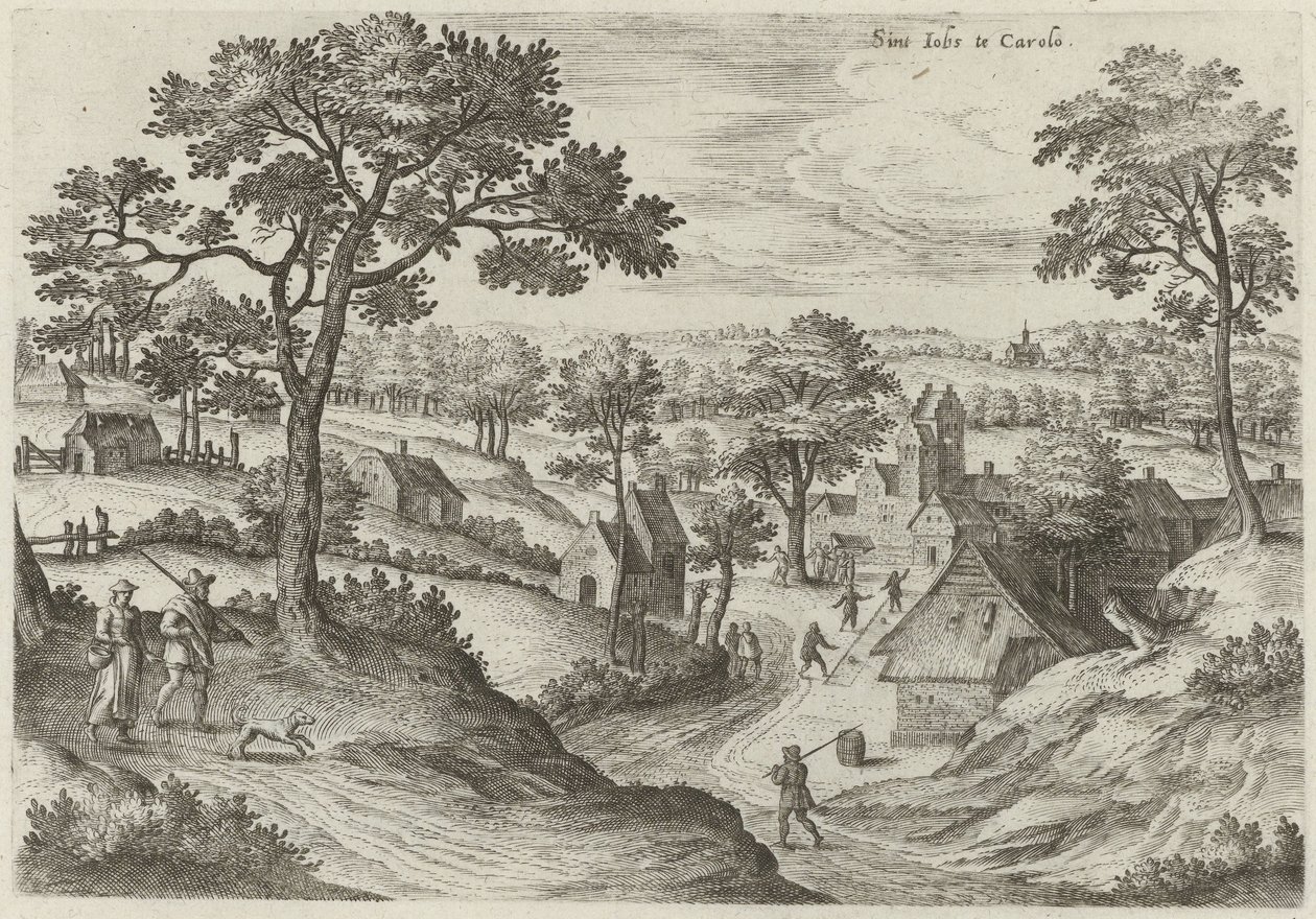 Blick auf die Kirche von St. Job und das Schloss von Carloo von Hans Collaert (I)