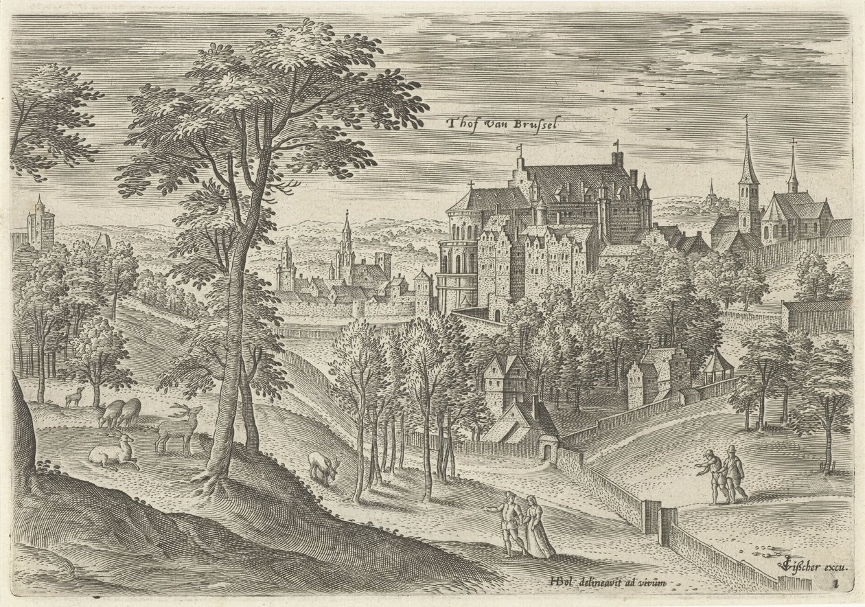 Ansicht des Hofes von Brüssel von Hans Collaert (I)
