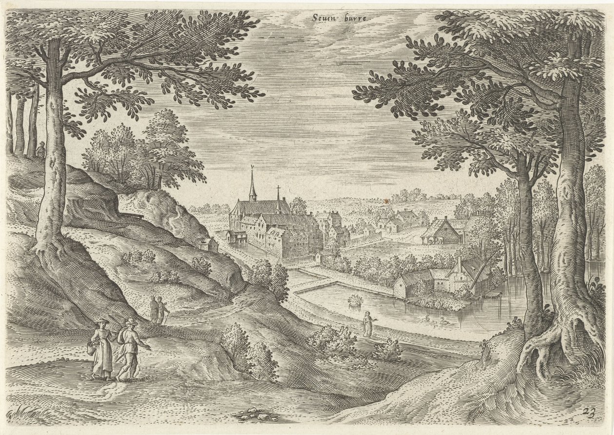Ansicht des Klosters von Zevenborren von Hans Collaert (I)