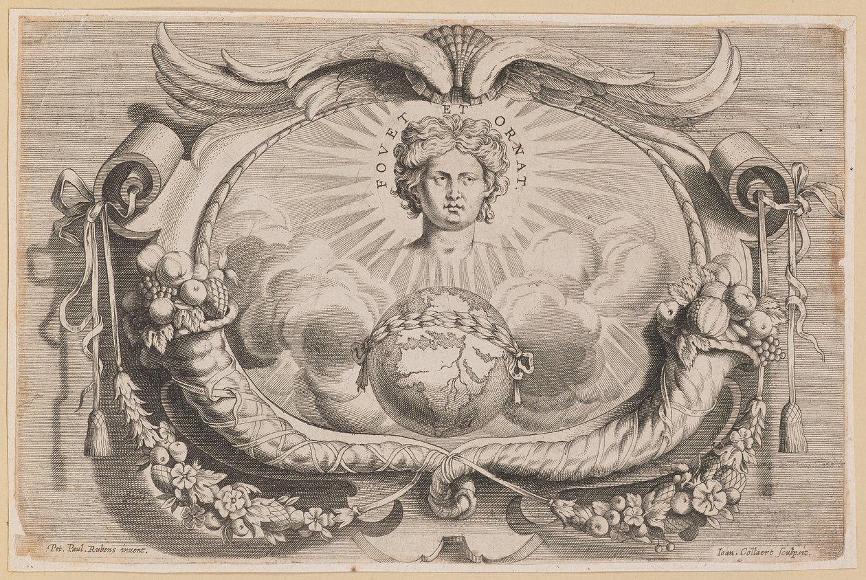 Druckerzeichen für Jan van Keerbergen: Vignette für Biblia Cum Glossa Ordinaria von Hans Collaert the Younger