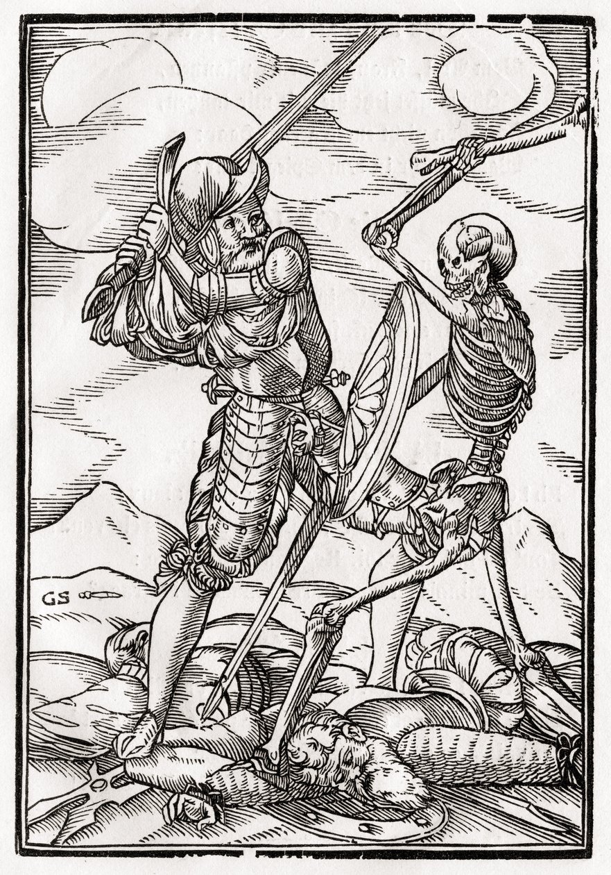 Der Tod kommt zum Soldaten, graviert von Georg Scharffenberg, aus 